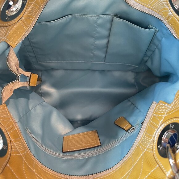 Coach 1941 Alex Gold Patent Leather Tote, Style 14265 - Gold - Preowned - Picture 13 of 16